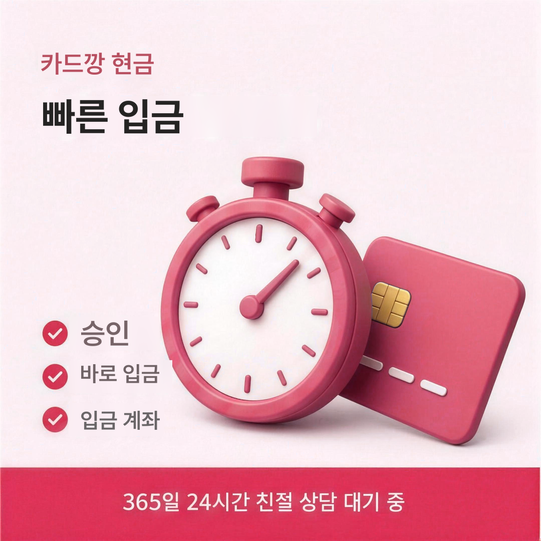 다음머니 카드깡 현금 빠른 입금 안내