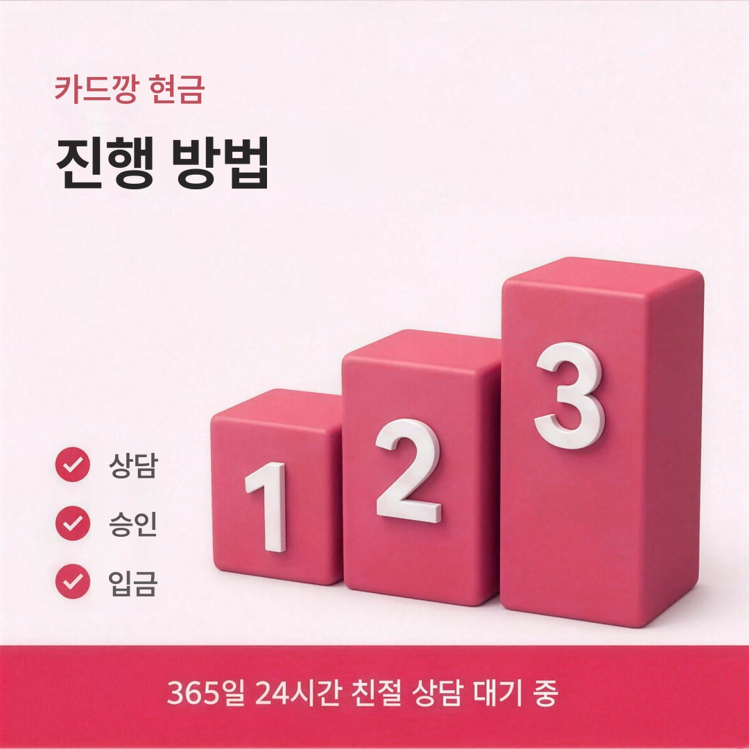 다음머니 카드깡 현금 진행 방법 안내